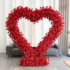 Prateleira em Forma de Coração Transfronteiriça Cenário Floral de Casamento Palco Exibição Suporte de Flores Evento de Pedido Celebração Flor Artificial Coração Vermelho