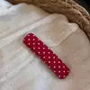 Elegante Pinza para el Cabello Geométrico de Puntos Rojo Oscuro, Pinza Sencilla para el Cabello de Niña, Accesorio para el Cabello de Alta Gama, Pinza para el Flequillo Lateral de la Frente