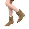 Botas de moda versáteis de veludo com bico fino de 5 cm, estilo coreano, novo tamanho grande, aumento interno de altura, botas modeladoras 2026 para mulheres no outono