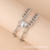 Pulsera de pareja de estilo frío europeo y americano de gran venta transfronteriza, pulsera de succión con imán de amor, pulsera de moda de estilo simple.