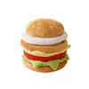Taburete de almacenamiento de hamburguesa para uso doméstico, taburete para cambiarse los zapatos, taburete bajo, taburete de almacenamiento de peluche y bocadillos, taburete de almacenamiento de hamburguesa plegable