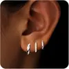 Pendientes Redondos Brillantes de Venta Caliente Transfronterizos Europeos y Americanos Pendientes de Moda Sencillos y Tendencia en Instagram Pendientes Elegantes Pendientes para Mujer Venta Directa de Fábrica