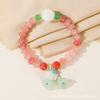 Nuevo Pulsera de Cristal con Cuentas de Ábaco Estilo Chino para Mujer, Pulsera de Loto de Jade Blanco, Joyería Fresca Cultural y Creativa, Popular para Venta en Puestos, Wholesale