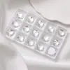 Nuevos diamantes de imitación planos cosidos a mano con brillo superbrillante de luz de luna de cristal, botones planos de vidrio de forma especial, diamantes de imitación cosidos a mano, accesorios para joyería DIY