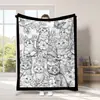 Manta DIY para Colorear Personalizada Transfronteriza Dibujo a Líneas Blanco y Negro Manta de Graffiti Manta de Pintura Interactiva Padre-Hijo para Niños Amazon