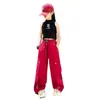 Petos de Verano para Niñas 2024 Nuevos Pantalones de Verano para Niños Estilo Occidental Holgado Hip Hop Pantalones de Pierna Ancha para Niñas