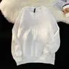 Sudadera de punto gofre de peso pesado para hombre, primavera y otoño, marca de moda, ins high street, corte holgado, camiseta de manga larga