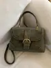 Bolsa de Mão de Camurça Usada para Mulheres, Nova Tendência Outono/Inverno 2025 Moda de Luxo Pequena Quadrada Versátil Bolsa Transversal