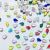4*6mm Fondo Plano Colorido Flecha Diamante de Cristal Forma Especial Joyas para Uñas Accesorios Diamante para Uñas Portátil Material al por Mayor