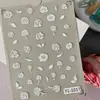 Pegatinas Retro de Uñas con Estampado de Rosa Roja y Mariposa Estilo Pintura al Óleo Florales para Decoración de Uñas Estilo Yl