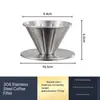 Filtro de Café Gotejamento de Aço Inoxidável Copo Filtrante Gotejamento Conjunto de Filtro Gotejamento