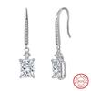 Nuevos Pendientes de Plata S925 con Circonita 8A de Huasheng, Estilo Ol de Lujo Ligero, Pendientes Geométricos Chapados en Oro, Fábrica de Joyería