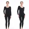 Roupa térmica nova feminina outono calça comprida fina conjunto de roupa íntima sem costura top térmico rosa