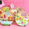 Paquete de materiales para pegar producción DIY manual creativa de jardín de infantes pegatinas de tela no tejida DIY para niños poesía antigua