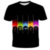 Venta al por mayor de fábrica verano Halloween calabaza impresión digital 3D ropa deportiva casual para hombres, mujeres y niños camiseta top