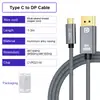 Cable Convertidor de Tipo C a DisplayPort 8K 40Gbps para Monitor