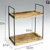 Estantería de Almacenamiento de Madera Lista para Enviar, Almacenamiento Multicapa Estilo Escritorio para Especias y Cosméticos, Estantería de Hierro para Cocina y Baño de Uso Diario