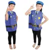 Disfraz infantil de Halloween para actuación de show, traje de policía infantil 0956, traje de policía de Juguetes