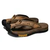 Sandalias Chanclas de Cuero Genuino de Capa Superior Transfronterizas para Hombre Uso Diario Exterior Antideslizantes Resistentes al Desgaste Modernas Talla Grande 7223 Zapatos de Playa
