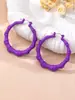 Pendientes de bambú, pendientes de aro grandes de color caramelo acrílico estilo europeo y americano, pendientes de alta gama, accesorios para orejas simples y versátiles