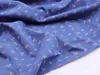 Tejido de Mezclilla Lavada de Fibra de Bambú con Estampado Floral Pequeño para Ropa, Vestidos, Pantalones, Faldas, Materiales para Zapatos y Materiales para Bolsos