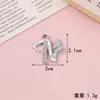 Colgantes de 26 letras del alfabeto inglés en plata incrustados con diamantes, con decoraciones de corazón y estrella, dijes de letras para pulseras, collares y pendientes