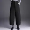 Pantalones de pierna ancha de mezcla de lana de tiro alto para mujer, nueva colección otoño/invierno 2026, corte holgado, largo cropped, favorecedores para figuras petite, casual y modernos
