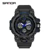 Sanda nuevo 3133 moda hombre estudiante joven reloj electrónico impermeable multifunción reloj venta al por mayor