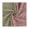Tejido Jacquard de Rayas Horizontales con Borlas, Hilo Brillante de Punto Grueso con Textura de Lana, Material para Vestido y Pantalón de Marca de Moda para Mujer