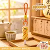 Llavero original de brocheta para hot pot de peluche, dije con temática de comida, decoración para mochila, regalo de cumpleaños para amigos, venta al por mayor