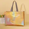 Bolsa de Tela No Tejida con Láser Ropa Publicitaria Empaque de Compras Bolsa de Tela No Tejida Multicolor Bolsa de Tote Publicitaria para Compras