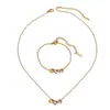 Collar Pulsera de Acero de Titanio Corazón Estrella Transfronterizo, Pulsera de Acero Inoxidable de Lujo Ligero Moda Corazón Estrella Tricolor para Mujer