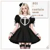 Ropa de Actuación de Canto de Subcultura Gótica Oscura Europea y Americana Encaje Chica Atractiva Dulce Fresca Y2K Vestido Lolita Negro