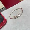 Nuevo Pulsera de Clavo Cartier Elástica Abierta Versión Delgada, Pulsera de Clavo Cartier Versión Gruesa de Superficie Lisa, Versión de Artesanía de Precisión CNC