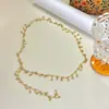 Moda Europea y Americana Collar de Cadena en Forma de Y con Borlas Collar de Cristal Corazón Diamante Cuentas Estilo Festivo Verano Joyería Dulce
