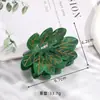 Pinza para el Cabello Femenina Creativa Estilo Bosque Patrón de Hoja Retro Pinza de Garra de Acetato Moda Casual Recogido Parte Trasera de la Cabeza Versátil Pinza de Tiburón