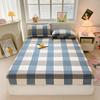 Novo e antigo conjunto de cama de algodão cru com chapéu de pano grosso, tapete estampado, três peças, colchão macio para dormitório, conjunto de proteção para colchão, atacado