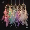Apanhador de Sonhos Indiano Lua Branca Ornamento Pendurado Estilo Menina Sino de Vento Estilo Floresta Decoração de Quarto Presente de Aniversário Estrela Pena Wu