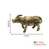 Decoración de mascota de té de búfalo de latón, mascota de té de vaca del zodíaco de bronce vintage, animal de escritorio para sala de estar, afortunado y seguro