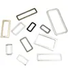 Venta al por mayor del fabricante Accesorios para equipaje Aleación de zinc Negro electroforético Hebilla plana rectangular sin costuras Hebilla de herraje para correa de hombro
