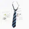 Accesorios para Camisa de Golpe Libre de Personas Estilo Japonés Corbata Azul Estilo Académico jk Patrón Perezoso Vestido Académico Lazo de Corbata Mano de Mujer dk