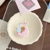 Llavero de oso con relieve por ambos lados, oso de dibujos animados lindo, colgante de mochila de dibujos animados, accesorio de bolso de estilo japonés de alta gama