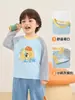 Ropa infantil Kaka Panda camiseta de manga larga de dibujos animados para niños conjunto de otoño para niños camiseta básica de otoño para niñas top para bebé moderno