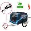 Reboque de Bicicleta para Animal de Estimação Reboque Traseiro Carrinho para Cachorro Gato Dobrável ao Ar Livre para Passeio com Cachorro e Ciclismo Reboque Respirável para Transportar Itens