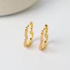 Originales Elegantes y Sencillos Pendientes de Calabaza con Corte y Circonita de Nuevo Estilo para Mujer, de Alta Gama, Exquisitos y Versátiles Pendientes para Primavera y Verano