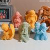 Ángel Rezando, Molde de Silicona para Velas de Aromaterapia de Ángel, Adornos de Yeso con Alas de Ángel Pequeñas para Pegamento DIY