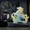 Muda de cor com água, fique rico imediatamente, ornamento de animal de estimação de chá do signo de cavalo, mesa de escritório do chefe, bandeja de chá, decoração de mesa de chá