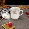 Taza de Té de Porcelana Azul y Blanco de Jingdezhen con Tapa Cerámica para Hogar Mug de Porcelana Fina para Oficina Taza Personal con Logotipo Personalizado