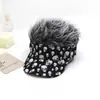 Gorra de Béisbol con Diseño de Calavera, Peluca Más Vendida Transfronteriza de Amazon, Gorra de Béisbol Personalizada para Disfraz de Halloween Europeo y Americano