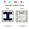 Interruptor Tuya Wifi Tipo 86 Estándar Europeo y Módulo de Función Combinación de Enchufe Estilo Alemán con Panel de Vidrio Gris Inteligente